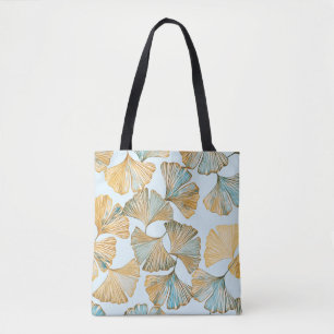 Gingko Blätter Aquarellfarben Nahtloses Muster Tasche