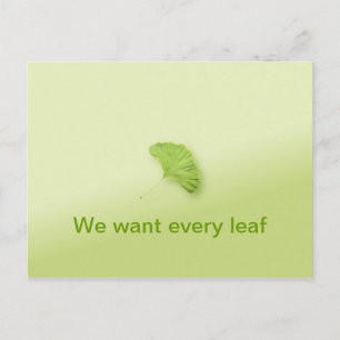 Gingko Leaf Family Wiedersehen Einladungspostkarte