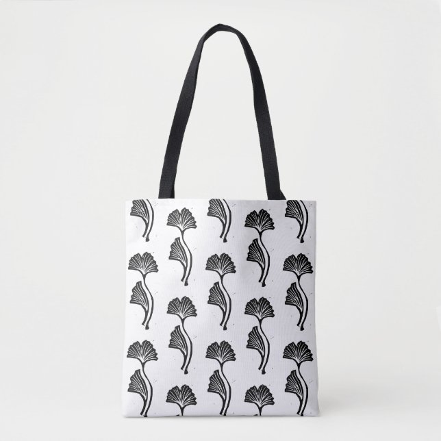 Gingko Leaf Lino Print Tasche (Vorderseite)
