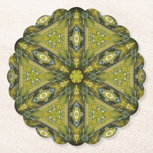 Gingko Mandala Untersetzer (Vorderseite)