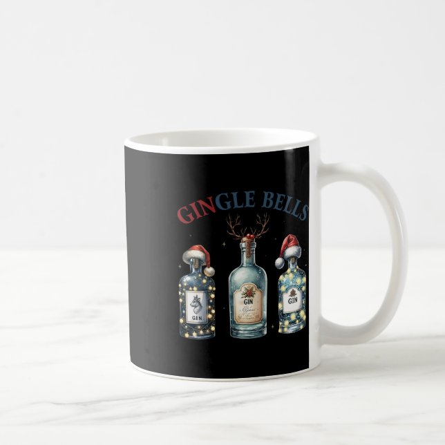 Gingle Bells Funny Gin Gin Bells Christmas Tree Me Kaffeetasse (Rechts)