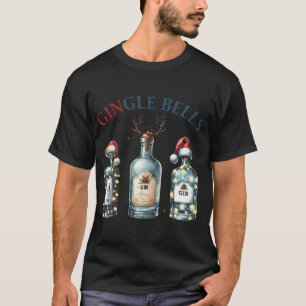 Gingle Bells Funny Gin Gin Bells Weihnachtsbaum T-Shirt
