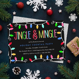 Gingle & Mingle   Weihnachts-Cocktail-Party Einladung