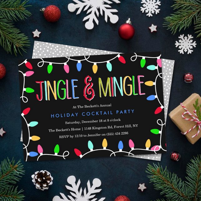 Gingle & Mingle | Weihnachts-Cocktail-Party Einladung (Von Creator hochgeladen)
