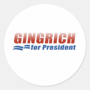 Gingrich für Präsidenten (2) Runder Aufkleber