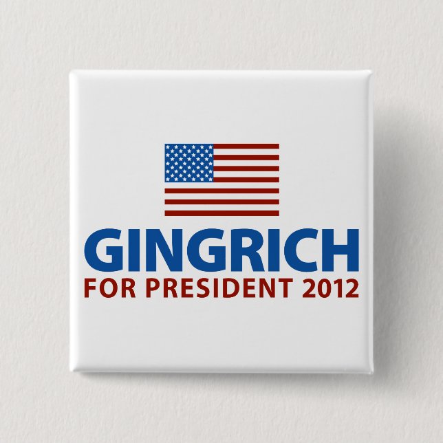 Gingrich für Präsidenten Button (Vorderseite)
