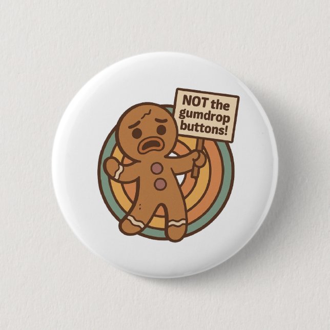 Gingy Weihnachts-Button-Pin Button (Vorderseite)