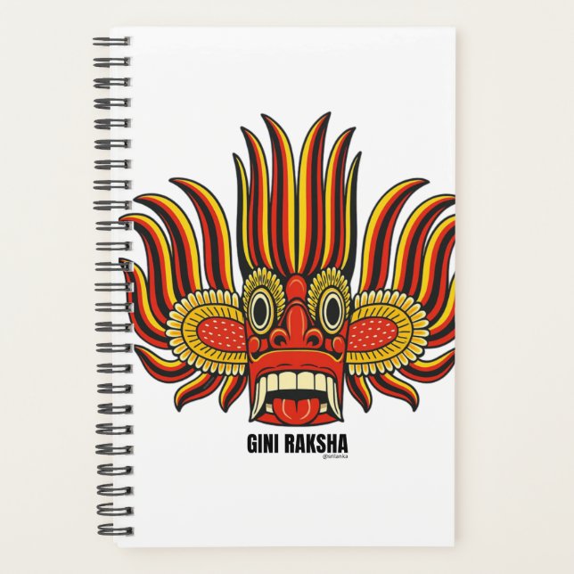 Gini Raksha Mask Spiral Event Planner - Sri Lanka (Devant)