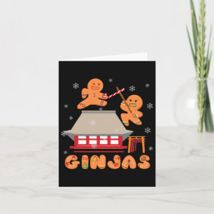 Ginja Ninja Ginjas Gingerbread Ninjas Christmas Gi Karte
