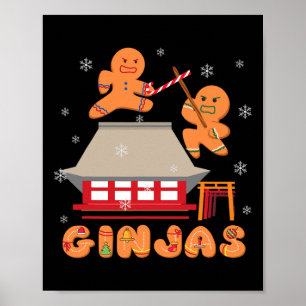 Ginja Ninja Ginjas Gingerbread Ninjas Christmas Gi Poster