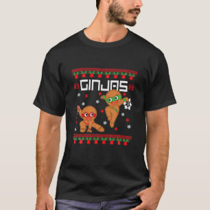 Ginjas Gingerbread Ninjas Funny Ugly Christmas Swe T-Shirt