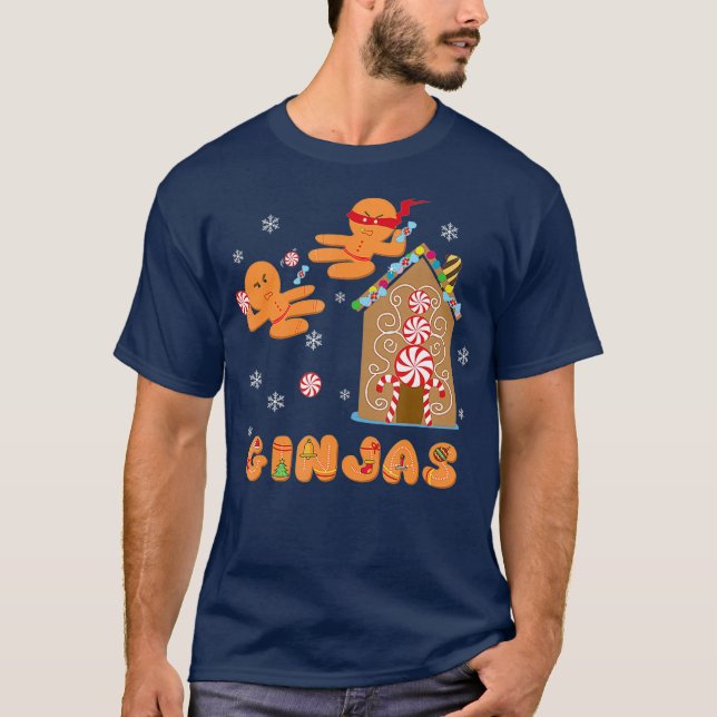 Ginjas Gingerbread Ninjas Ginja Ninja Weihnachten T-Shirt (Vorderseite)