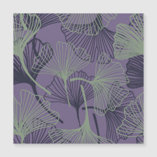 Ginkgo biloba: abstraktes Vintage-Muster. Magnetkarte
