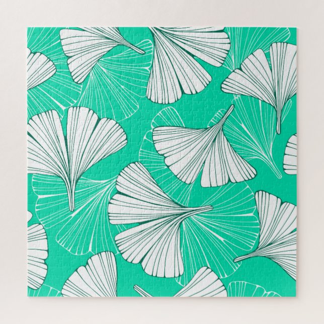 Ginkgo-Biloba-Blätter, handgezeichnet Muster (Vertikal)