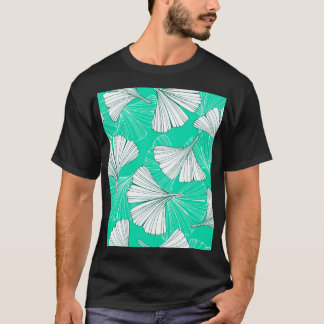 Ginkgo-Biloba-Blätter, handgezeichnet Muster T-Shirt
