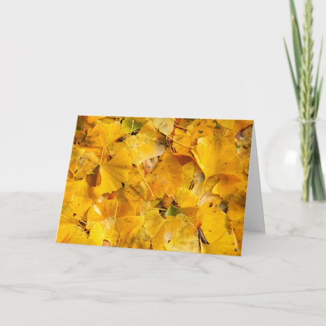 Ginkgo Biloba Blätter Karte (Vorderseite)