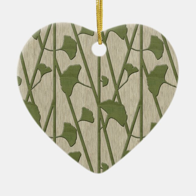 Ginkgo biloba keramikornament (Vorne)