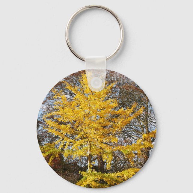 Ginkgo Biloba Tree Keyring Schlüsselanhänger (Vorderseite)