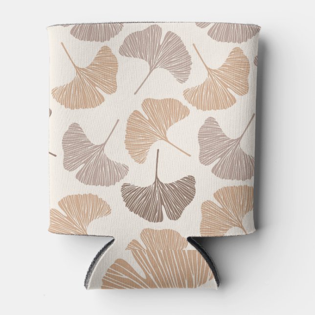 Ginkgo Biloba: trockenes, nahtloses Design. Dosenkühler (Vorderseite)