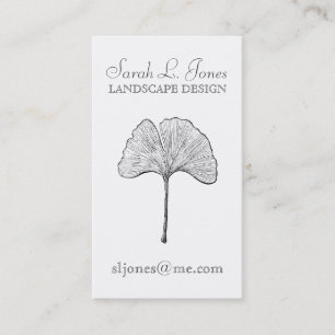 Ginkgo-Blatt-einfaches elegantes natürliches Visitenkarte