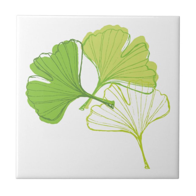 Ginkgo-Blatt Fliese (Vorderseite)