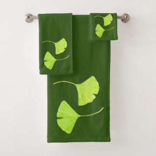 Ginkgo Blätter Art Badhandtuch Set