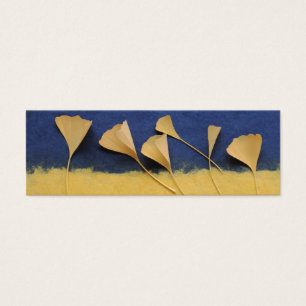 Ginkgo-Blätter auf Büttenpapier-Lesezeichen
