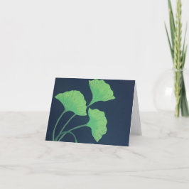 Ginkgo-Blätter Dankeskarte