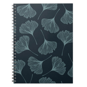 Ginkgo Blätter: Elegantes, nahtloses Muster. Notizblock