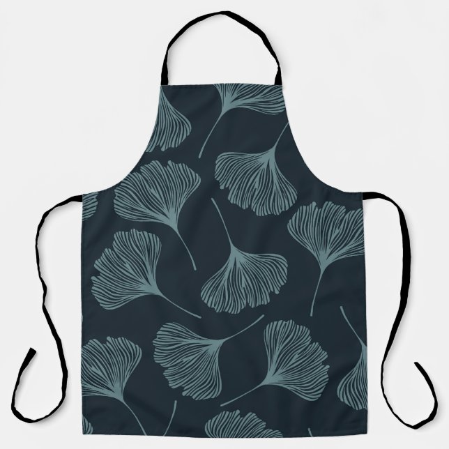 Ginkgo Blätter: Elegantes, nahtloses Muster. Schürze (Vorderseite)