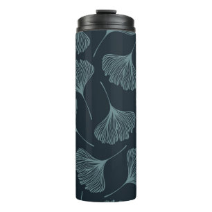 Ginkgo Blätter: Elegantes, nahtloses Muster. Thermosbecher
