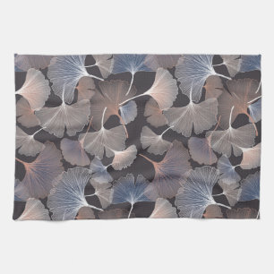 Ginkgo-Blätter: elegantes natürliches Muster. Geschirrtuch