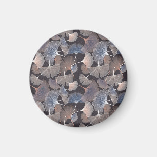 Ginkgo-Blätter: elegantes natürliches Muster. Magnet