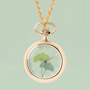 Ginkgo-Blätter - individuell anpassbare Hintergrun Armbanduhr