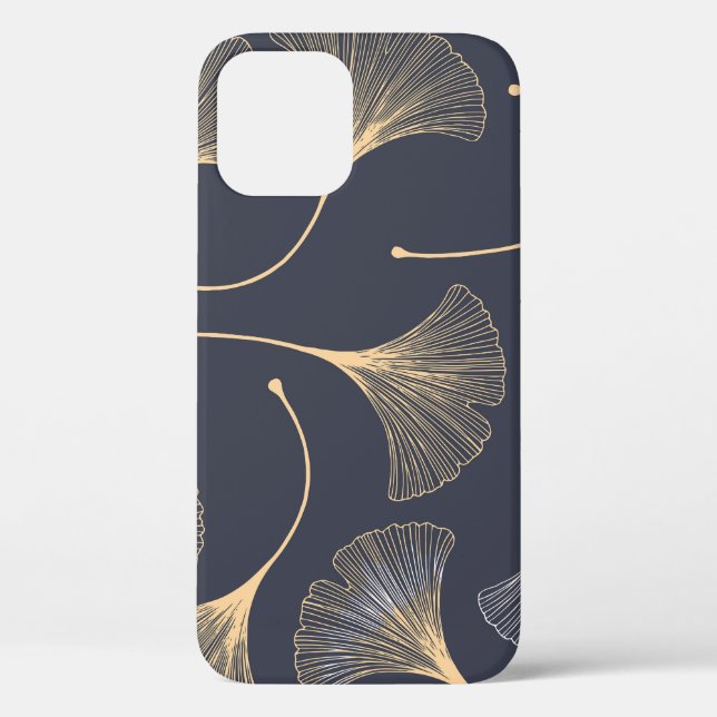 Ginkgo-Blätter Nahtloses Muster Case-Mate iPhone Hülle (Rückseite)