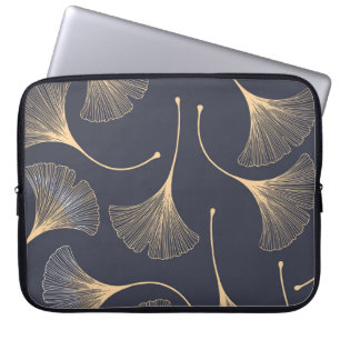 Ginkgo-Blätter Nahtloses Muster Laptopschutzhülle