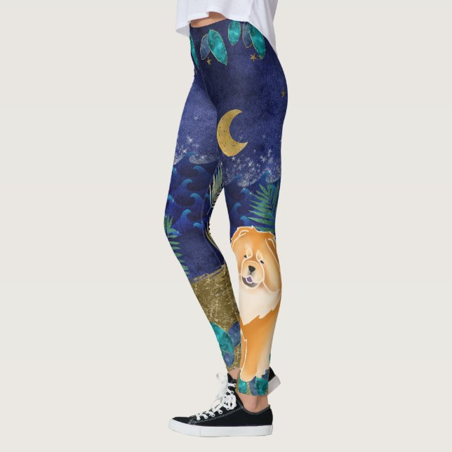 GINKGO chow céleste leggings océaniques (Gauche)