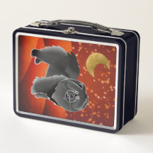 GINKGO die schwarze Chow-Metal-Lunchbox