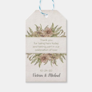 Ginkgo Foliage Mariage merci pour les étiquettes c