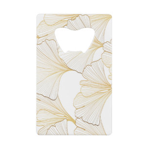 Ginkgo Gold: Luxuriöse Leaf-Vereinbarung Geldbeutel Flaschenöffner