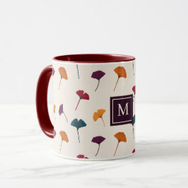 Ginkgo Leaf Muster Herbst Farben Tasse
