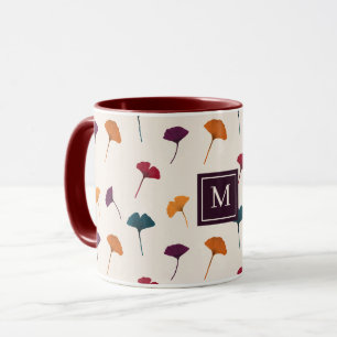 Ginkgo Leaf Muster Herbst Farben Tasse