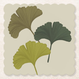 Ginkgo Leaves Customizable Background Colors  Untersetzer