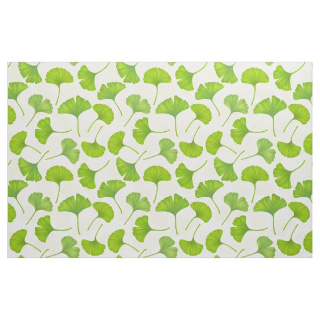 Ginkgo-Muster auf weiß Stoff (Fat Quarter (45,7 x 55,9 cm))