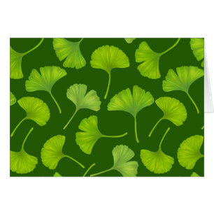 Ginkgo-Muster in dunkelgrün