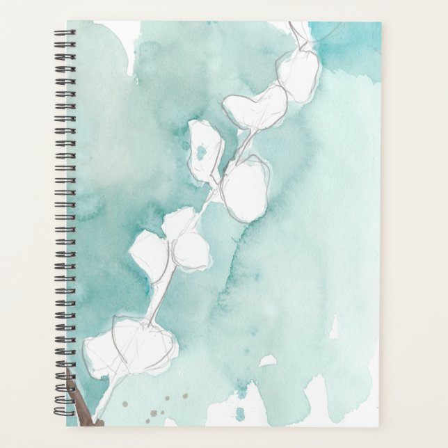 Ginkgo on Dusty Aquamarin - White Planer (Vorderseite)