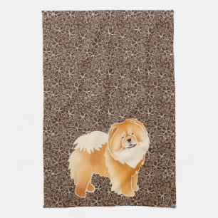 GINKGO the Red Chow - Braun Küchentücher