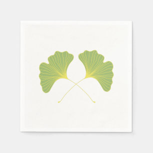Ginkgo Tree Blätter Spring Green Serviette