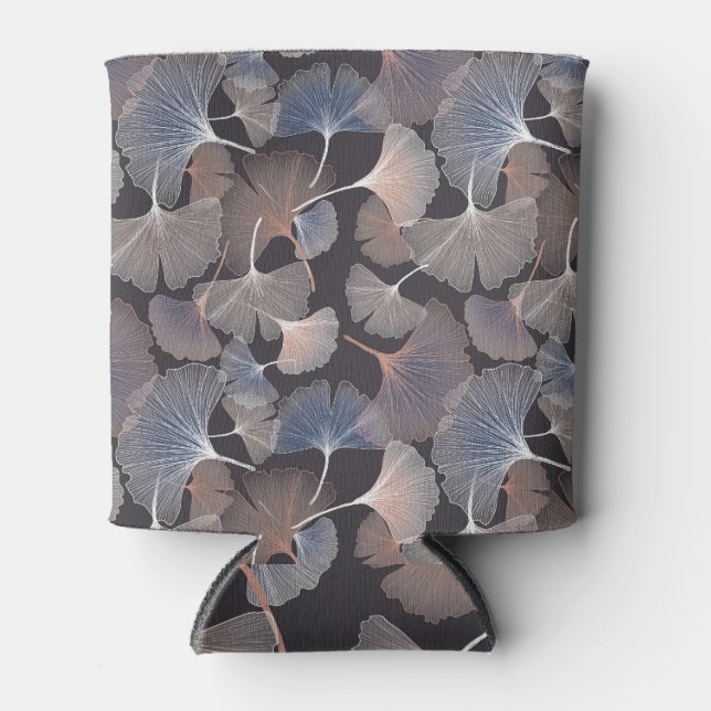 Ginkgo verlasse: elegantes natürliches Muster. Dosenkühler (Vorderseite)