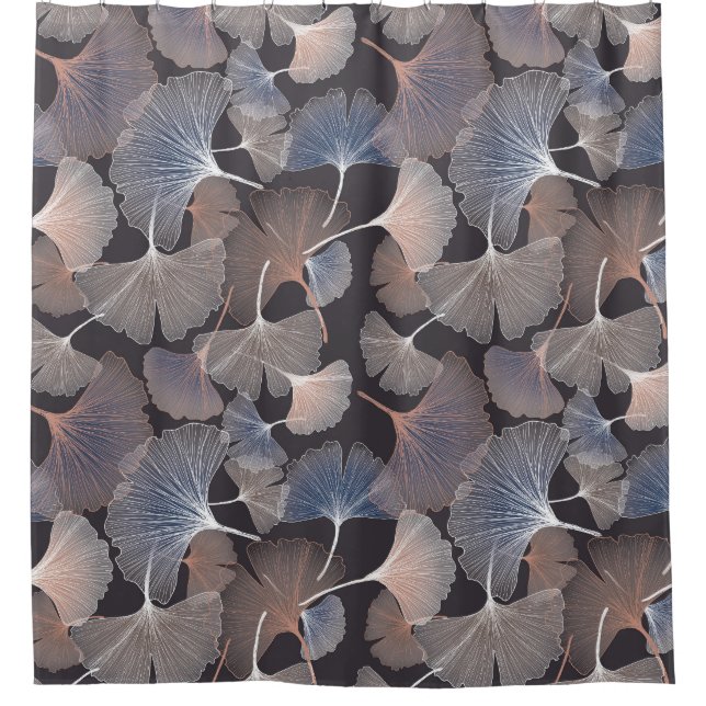 Ginkgo verlasse: elegantes natürliches Muster. Duschvorhang (Vorderseite)